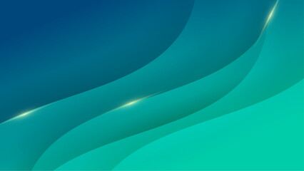 Abstract background of blue and green waves suitable for web design, presentations, digital art, print materials, and social media graphics.