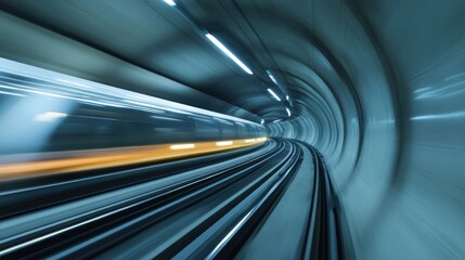 High-Speed Train Blurred Motion in a Modern Tunnel