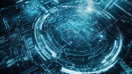 Abstract Digital Futuristic Technology Interface Design