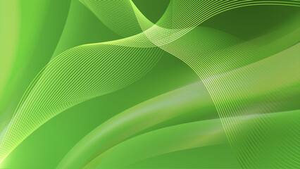 Green background with light white lines and curves. Suitable for modern designs, technology concepts, and innovative visuals in various projects.