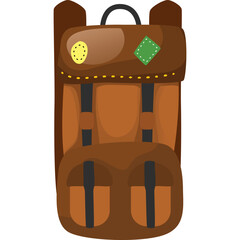 illustration of forest camp elements