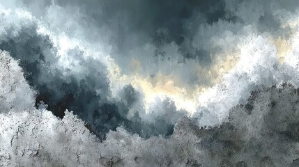 Obraz premium Abstract Cloudscape with Dramatic Lighting and Textured Effects