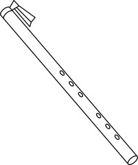 Suling outline vector