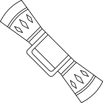 Tifa drum outline vector