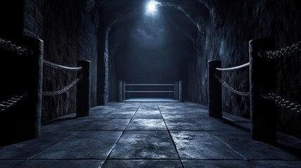 Obraz premium Dark corridor interior architectural design