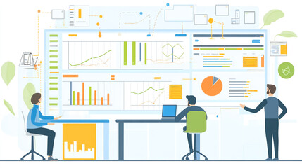 Professional project management and task delegation in action, efficient project planning and time management strategies