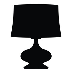 desk lamp vector silhouette icon - ideal for business, office, or remote work graphics.