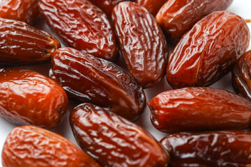 Dates fruit tunisia, Tunisian honey dates or kurma tunisia madu, isolated on white background