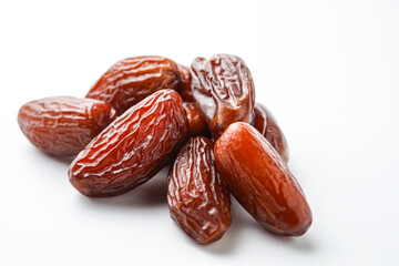 Dates fruit tunisia, Tunisian honey dates or kurma tunisia madu, isolated on white background