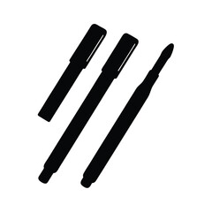 dry erase markers vector silhouette icon - ideal for business, office, or remote work graphics.