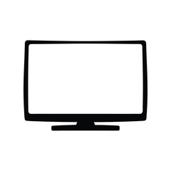 monitor privacy screen vector silhouette icon - ideal for business, office, or remote work graphics.