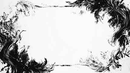 Abstract ink frame