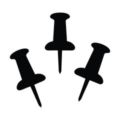 office bulletin board pins vector silhouette icon - ideal for business, office, or remote work graphics.