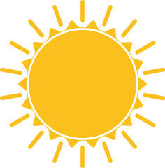 Sun Icon Minimalist Design Vector Illustration