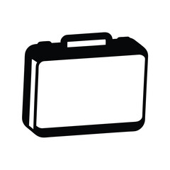office first aid kit vector silhouette icon - ideal for business, office, or remote work graphics.