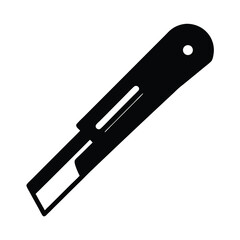 paper cutter vector silhouette icon - ideal for business, office, or remote work graphics.