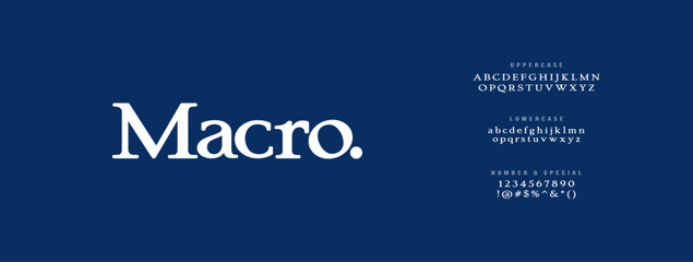 Modern Luxury Fashion Font Alphabet. Elegant Classy fonts for fashion, lettering, logo, brand etc. Typography Typeface Uppercase Lowercase and Number. Editable Vector Illustration.	