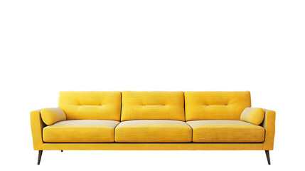 Vibrant Yellow Couch in Modern Minimalist Design for Stylish Home Interiors and Living Spaces