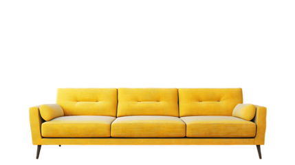 Vibrant Yellow Couch in Modern Minimalist Design for Stylish Home Interiors and Living Spaces