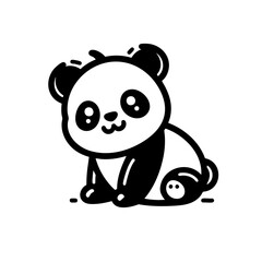 Adorable Panda Cartoon Character