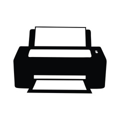 printer vector silhouette icon - ideal for business, office, or remote work graphics.