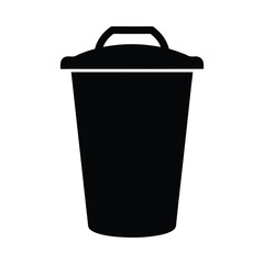 recycling bin vector silhouette icon - ideal for business, office, or remote work graphics.