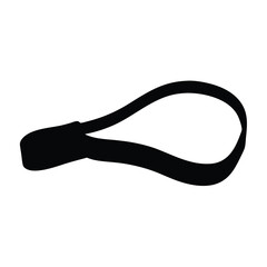 rubber bands vector silhouette icon - ideal for business, office, or remote work graphics.