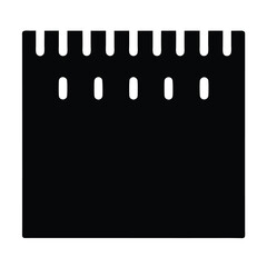 ruler vector silhouette icon - ideal for business, office, or remote work graphics.