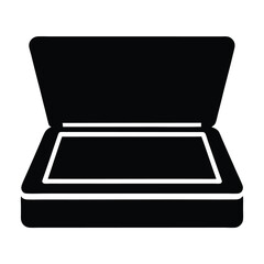 scanner vector silhouette icon - ideal for business, office, or remote work graphics.