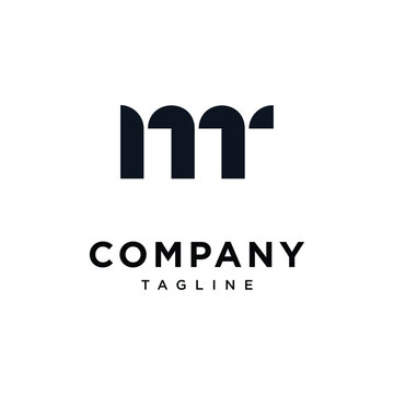 Letter M R wordmark logo icon vector.