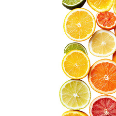 Fototapeta premium Citrus slices vertical arrangement