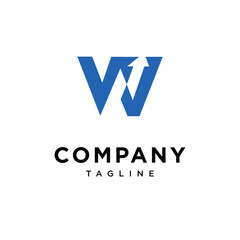 Letter W Trading Logo Icon Vector