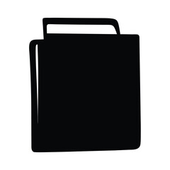 stationery vector silhouette icon - ideal for business, office, or remote work graphics.