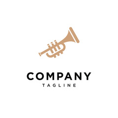 Trumpet Simple Logo Icon vector
