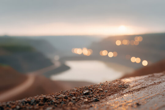 open pit mine in zambia under dramatic storm clouds showcasing rich color tones