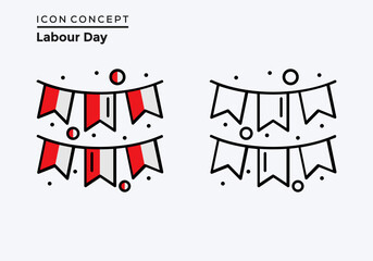 Icon Concept Labour Day Labour Day Banners Icon Concept