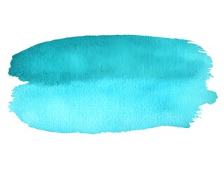 Fototapeta premium Abstract Teal Watercolor Brush Stroke Background