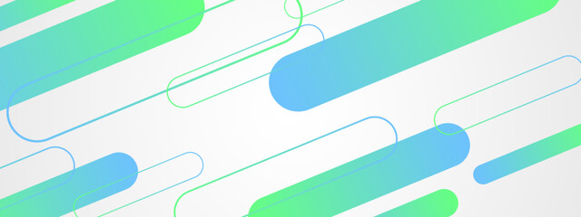 White background with blue and green gradient shapes. Suitable for abstract backgrounds, minimalist designs, modern presentations, and corporate branding projects.