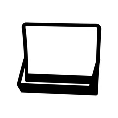 business card holder vector silhouette icon - ideal for business, office, or remote work graphics.