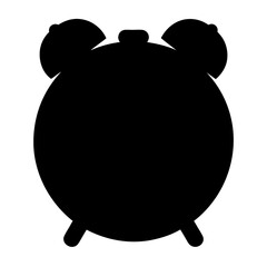 desk clock vector silhouette icon - ideal for business, office, or remote work graphics.