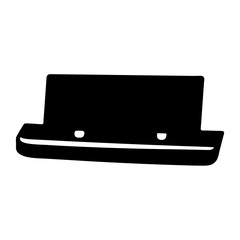 docking station vector silhouette icon - ideal for business, office, or remote work graphics.