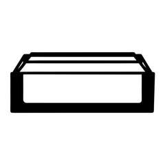 index cards vector silhouette icon - ideal for business, office, or remote work graphics.