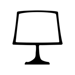 monitor stand vector silhouette icon - ideal for business, office, or remote work graphics.