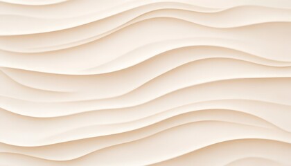 Obraz premium Abstract background featuring soft, undulating waves of cream color, creating a sense of gentle movement and texture
