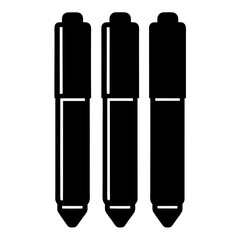 pen refills vector silhouette icon - ideal for business, office, or remote work graphics.