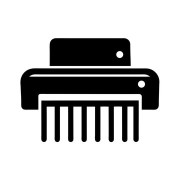 recommend clip art: paper shredder vector silhouette icon - ideal for business, office, or remote work graphics.