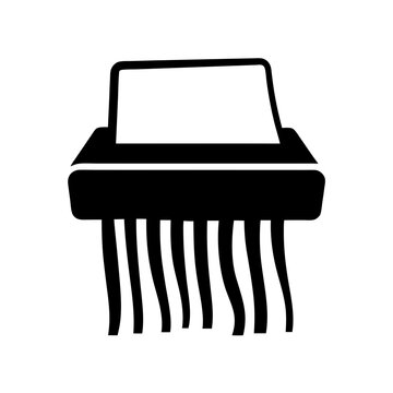 black shredder destroying paper clip art preview