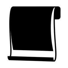 printer paper vector silhouette icon - ideal for business, office, or remote work graphics.