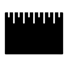 ruler vector silhouette icon - ideal for business, office, or remote work graphics.