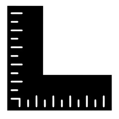 ruler vector silhouette icon - ideal for business, office, or remote work graphics.